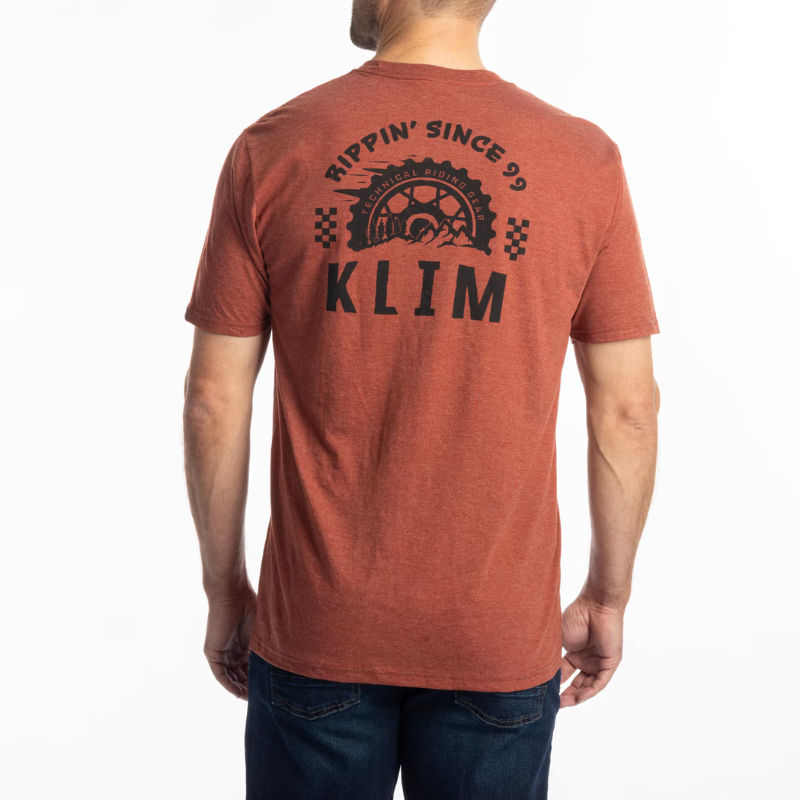 T-shirt Klim Rippin' Tri-Blend XL Châtaigne chiné noir