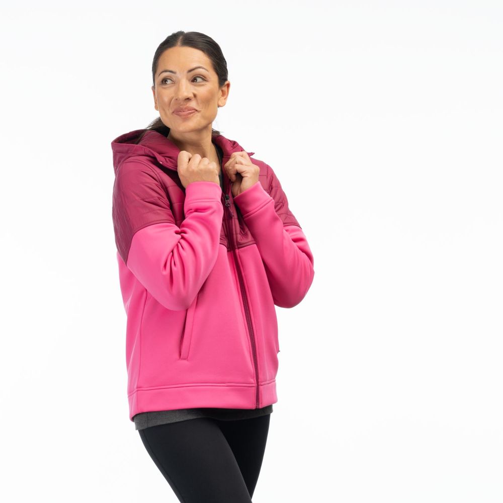 Klim Women's Granite Canyon Insulated Hoodie MD Punch Pink Raspberry Radiance