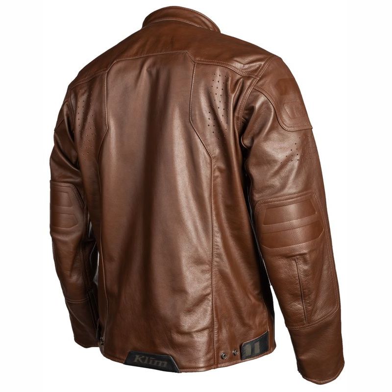 Klim Sixxer Leather Jacket Sienna Brown